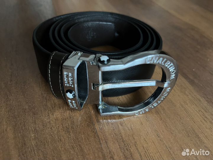 Ремень мужской Montblanc чёрный