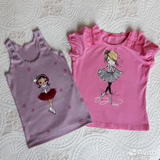 Футболка, майка для фигуристки 8-10 лет