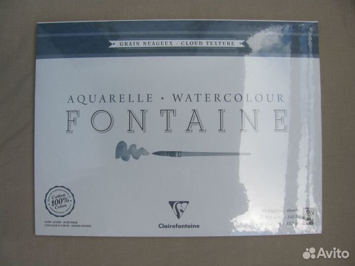 Акварельная хлопковая бумага Clairefontaine/Canson