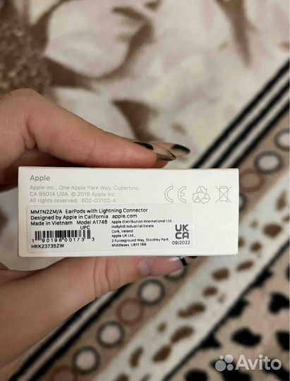 Наушники apple earpods lightning