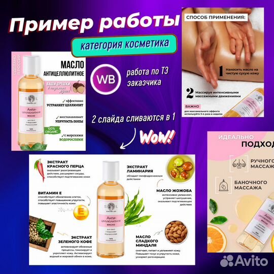 Инфографика для маркетплейсов Wildberries Ozon