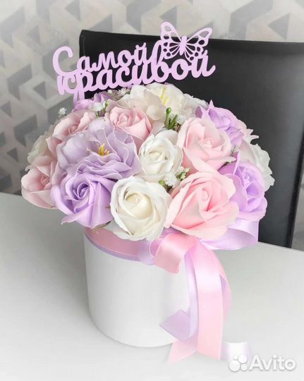 Букет из мыльных роз