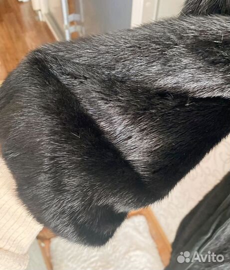 Шуба норковая с капюшоном