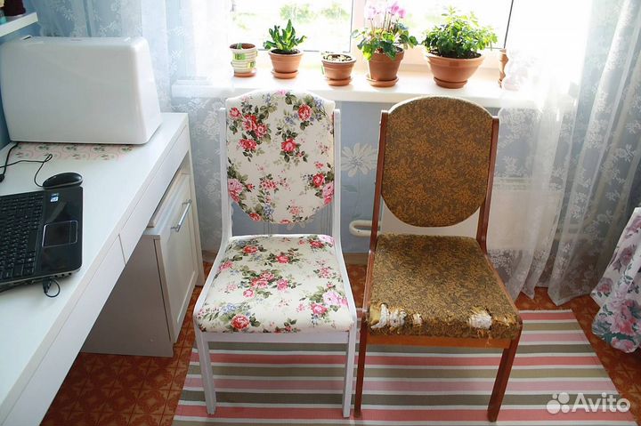 Перетяжка и замена обивки кресла