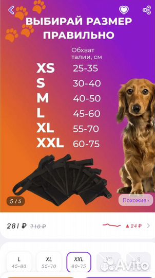 Трусики для собаки