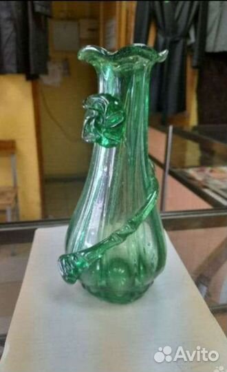 Старинная ваза стеклянная