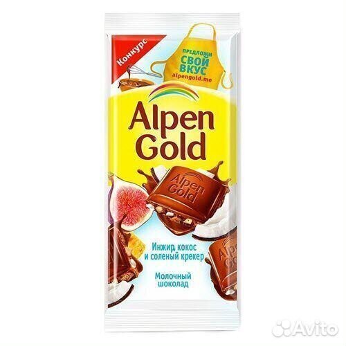 Шоколад Alpen Gold Инжир-Кокос 85 г