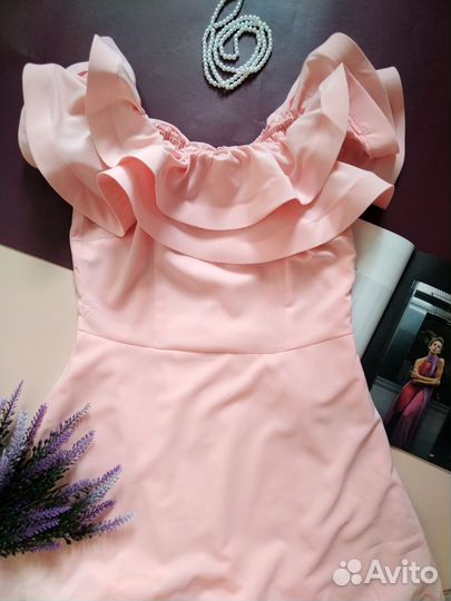 Длинное платье без бретелек 42 44 вечернее