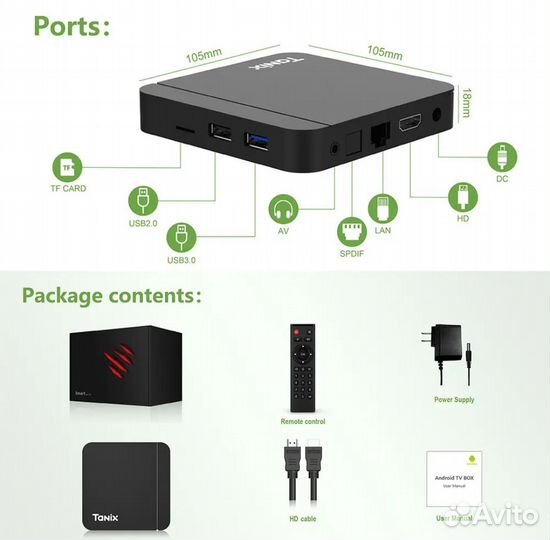 Смарт тв приставка Tanix W2 (под ключ) +приложения