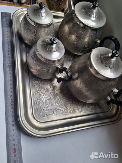 Чайно кофейный сервиз СССР металл