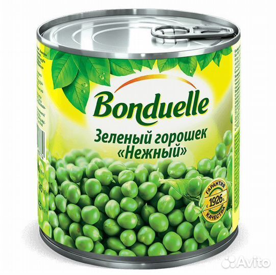 Горошек Bonduelle Зелёный Нежный 300 г