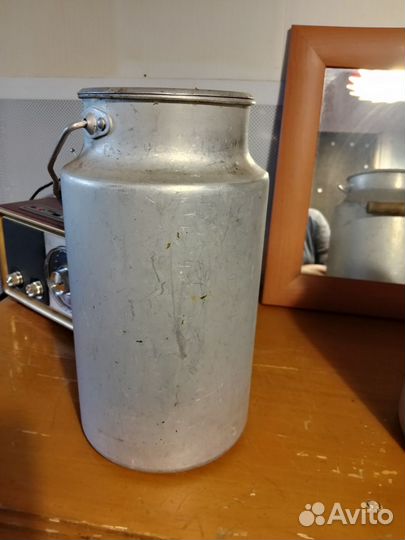 Бидоны и фляга алюминиевые времён СССР