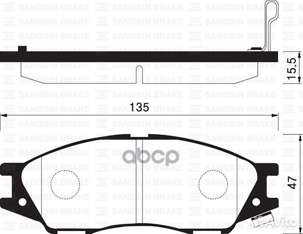 Колодки тормозные дисковые SP1156 Sangsin brake