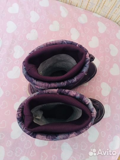 Сапоги зимние для девочки 30 размер, фирлетовые