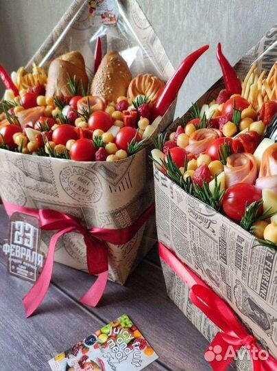 Мужские съедобные букеты