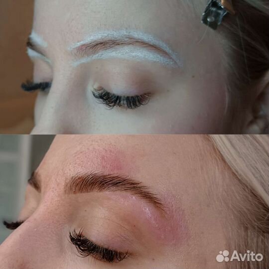Окрашивание бровей краской