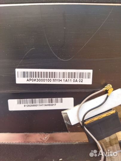 Asus, x53u,крышка ноутбука,со шлейфами