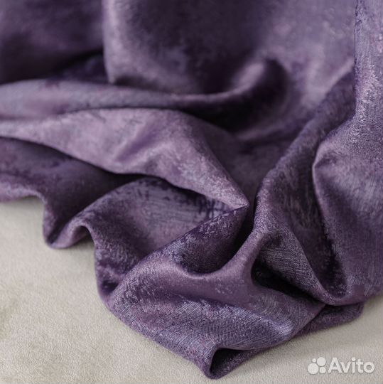 Портьеры мрамор Зарина Фиолет шторы