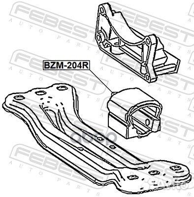 Подушка коробки скоростей задняя BZM204R Febest