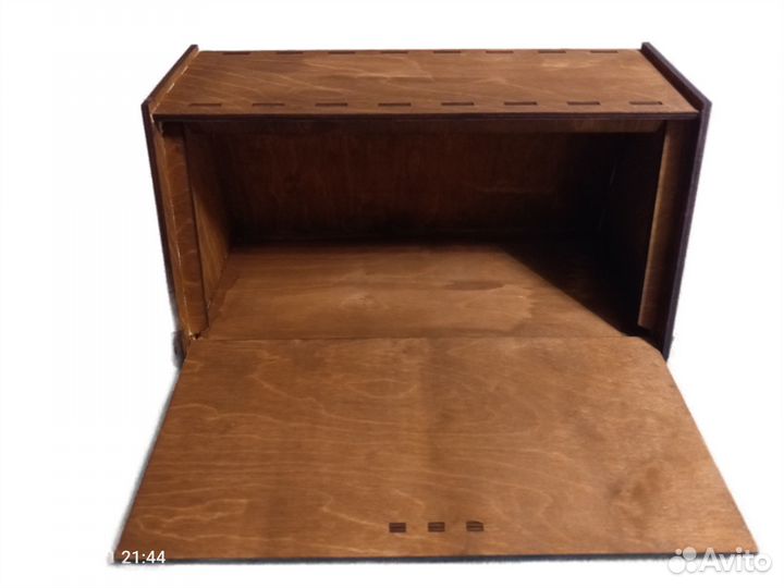 Хлебница из дерева с крышкой цвет Мокко