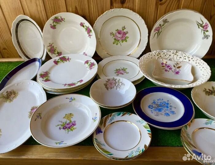 Фарфоровая посуда СССР Салатник тарелка Кахла