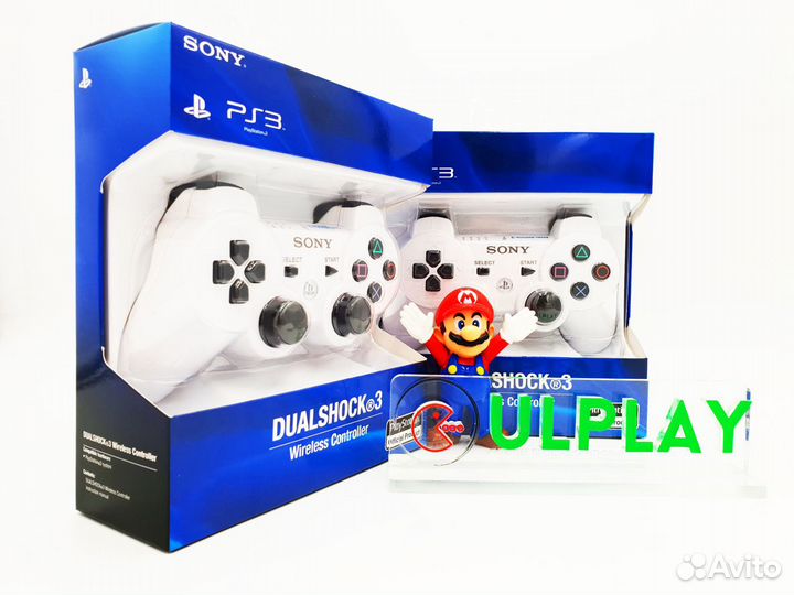 Белые беспроводные геймпады DualShock 3 для PS3