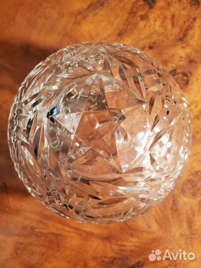 Ваза хрустальная времен СССР Гусь-хрустальный