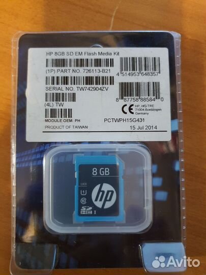 Карта Dell 8gb idrac VFlash Class 10 SD Card p/n: