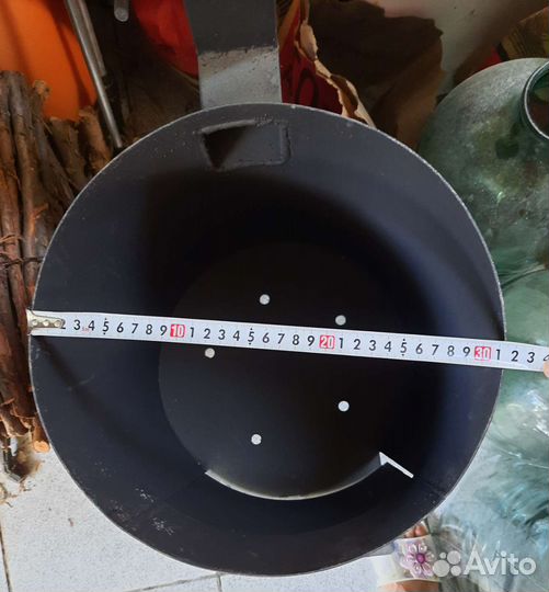 Печь для казана с трубой