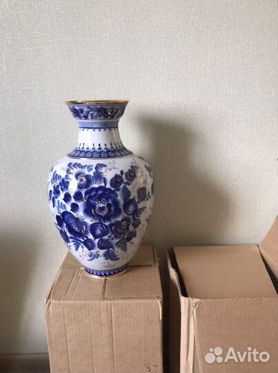 Ваза, производство г. Гжель