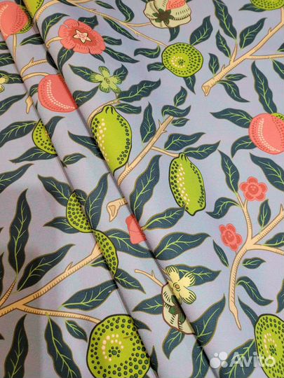 Ткань хлопковая саржа Фрукты Моррис
