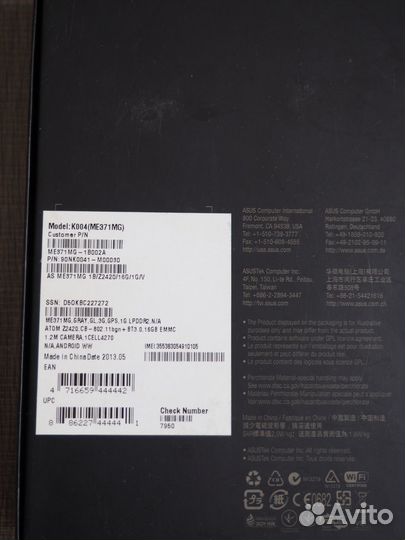 Asus Fonepad ME371MG Intel 16GB