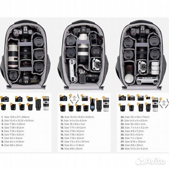 Рюкзак K&F Concept HardShell 22L Серый