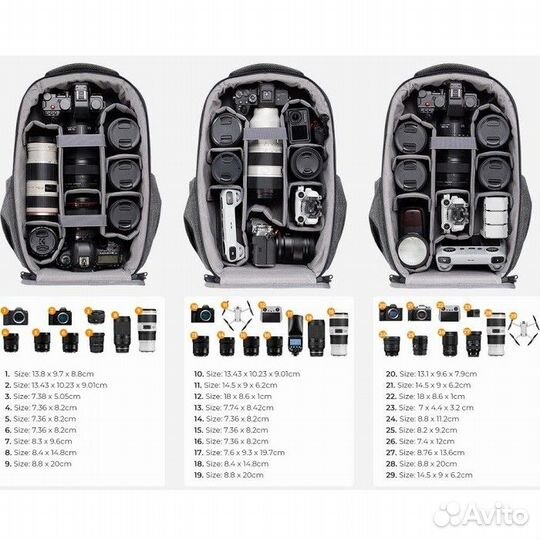 Рюкзак K&F Concept HardShell 22L Серый
