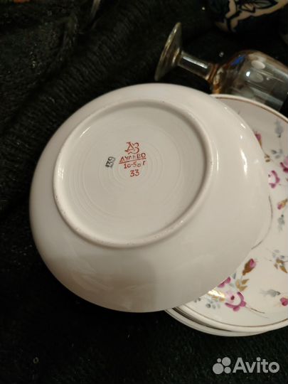 Блюдце Дулево Розочки