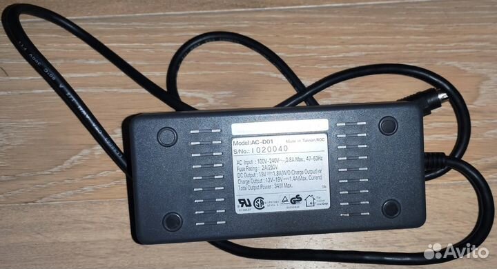 Блок питания для ноутбука AC-D01 (19V 1.8A 34W)