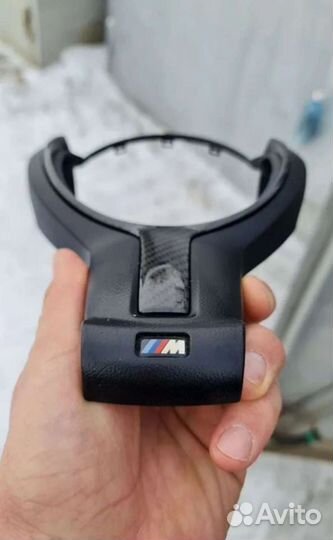 Накладка карбон на спорт руль bmw f-серии с ка