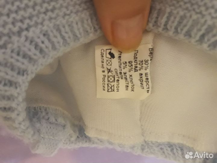 Теплая шапочка для новорожденного