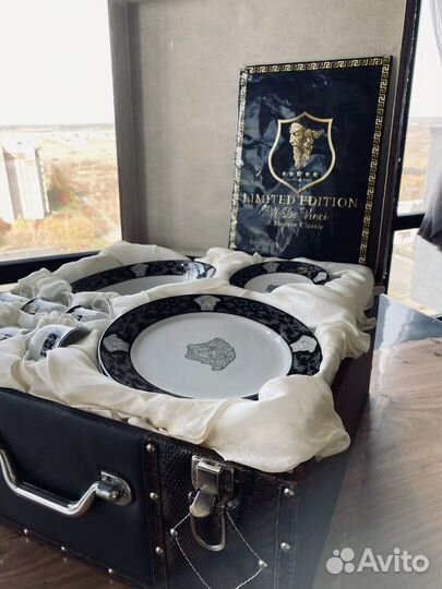 Столовый сервиз Da Vinci Caesarion Black Platinum