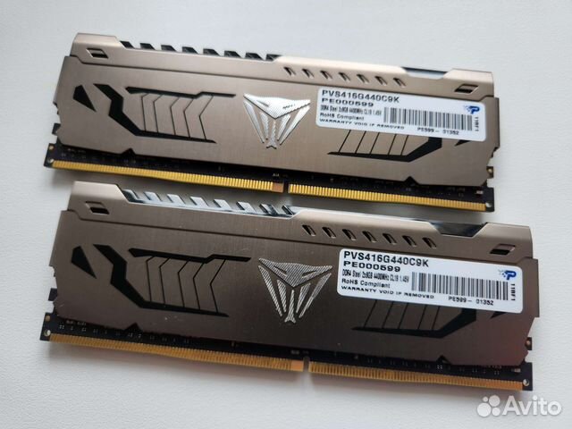 Patriot viper steel ddr4 2x8GB PVS416G440C9K купить в Красногорске ...