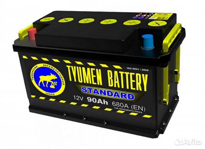 Аккумулятор Тюмень Standard 6ст-90 R+
