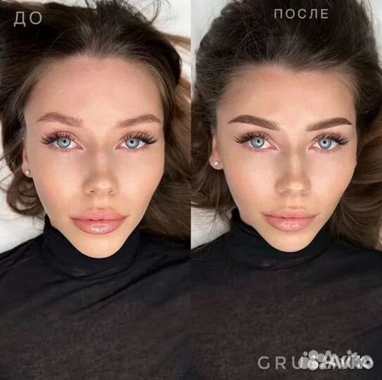 Пудровое напыление бровей