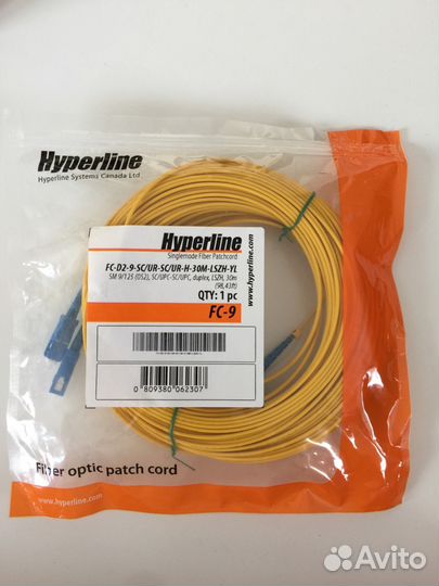 Патч-корд волоконно-оптический (шнур) SM 9/125 (OS