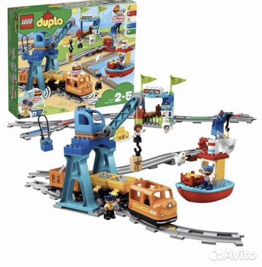 Lego duplo железная дорога 10875, пожарная