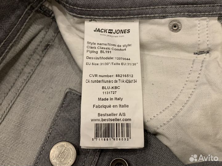 Jack & jones / Мужские джинсы 31/30 серый камень