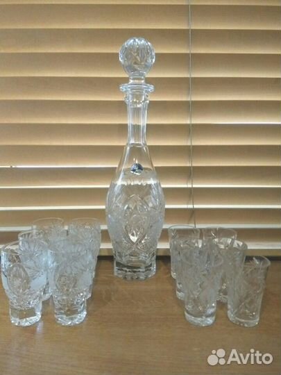 Хрусталь графин и рюмки