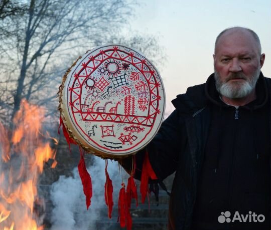 Бубен талеутский с маской духа - помощника