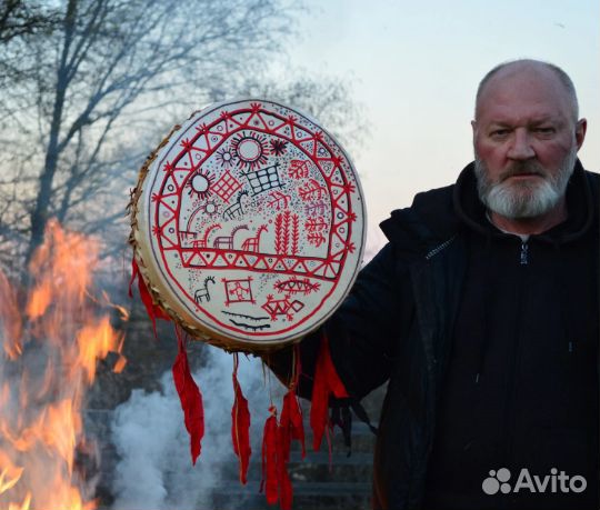 Бубен талеутский с маской духа - помощника