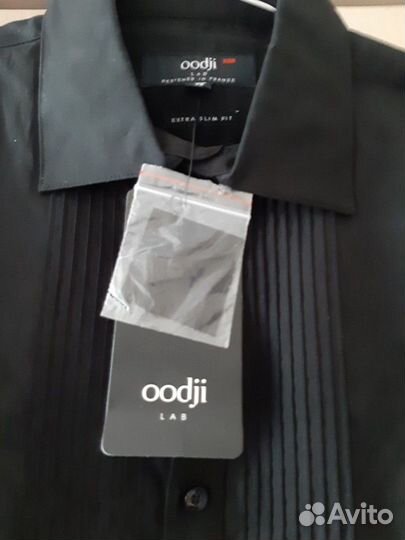 Рубашка новая чёрная с длин.рукав, р.42-44