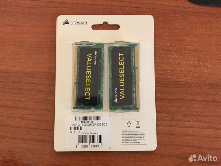 Оперативная память ddr3 для ноутбука 16gb corsair